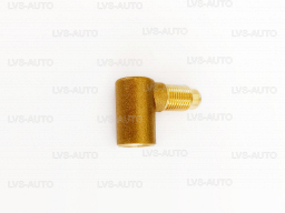 Перехідник з'єднувач кутовий GOMET M10x1/M10x1 в зборі, латунь
