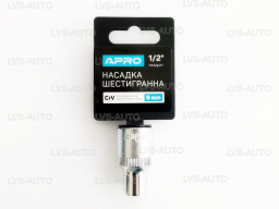 Насадка шестигранная CrV 1/2 (9мм) Apro (252709)