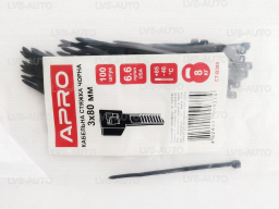 Кабельные стяжки Apro нейлон 3x80мм (100шт) черные