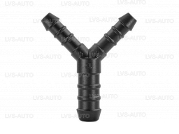 Трійник Y-подібний 8x12x8мм. PA6 GF30 пластик, PA6 GF30