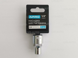 Насадка шестигранна CrV 1/2 (9мм) Apro (252709)